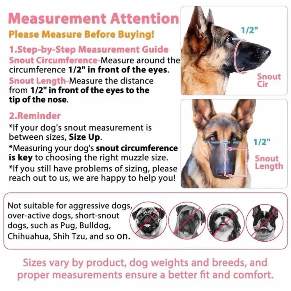 LUCKYPAW Dog Mesh Muzzle Medium